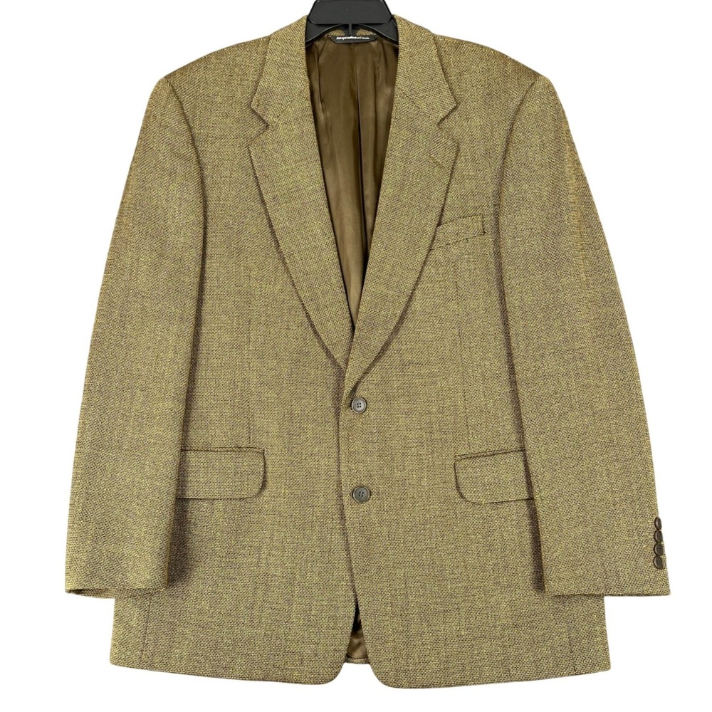 Alan Flusser Sport Coat Tweed Two Button Formal Professional Mens‎ 42 Tall